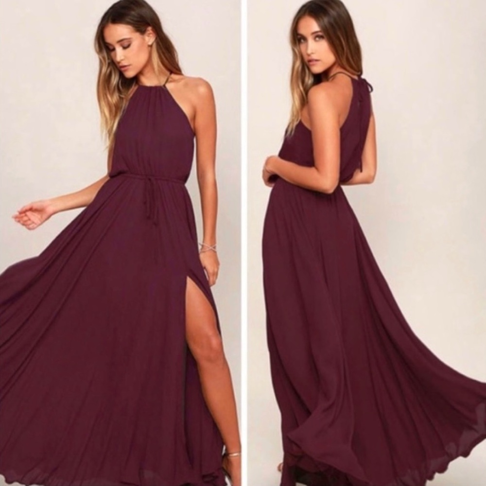 Lulu's Plum Maxi Dress
